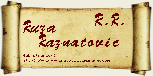 Ruža Ražnatović vizit kartica